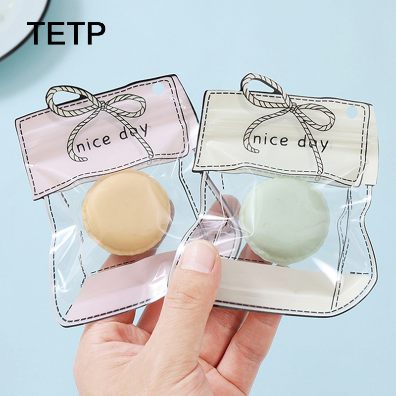 Reusable Zip Bag - TETP 100개 핑크/그린 지퍼백 머리핀 헤어