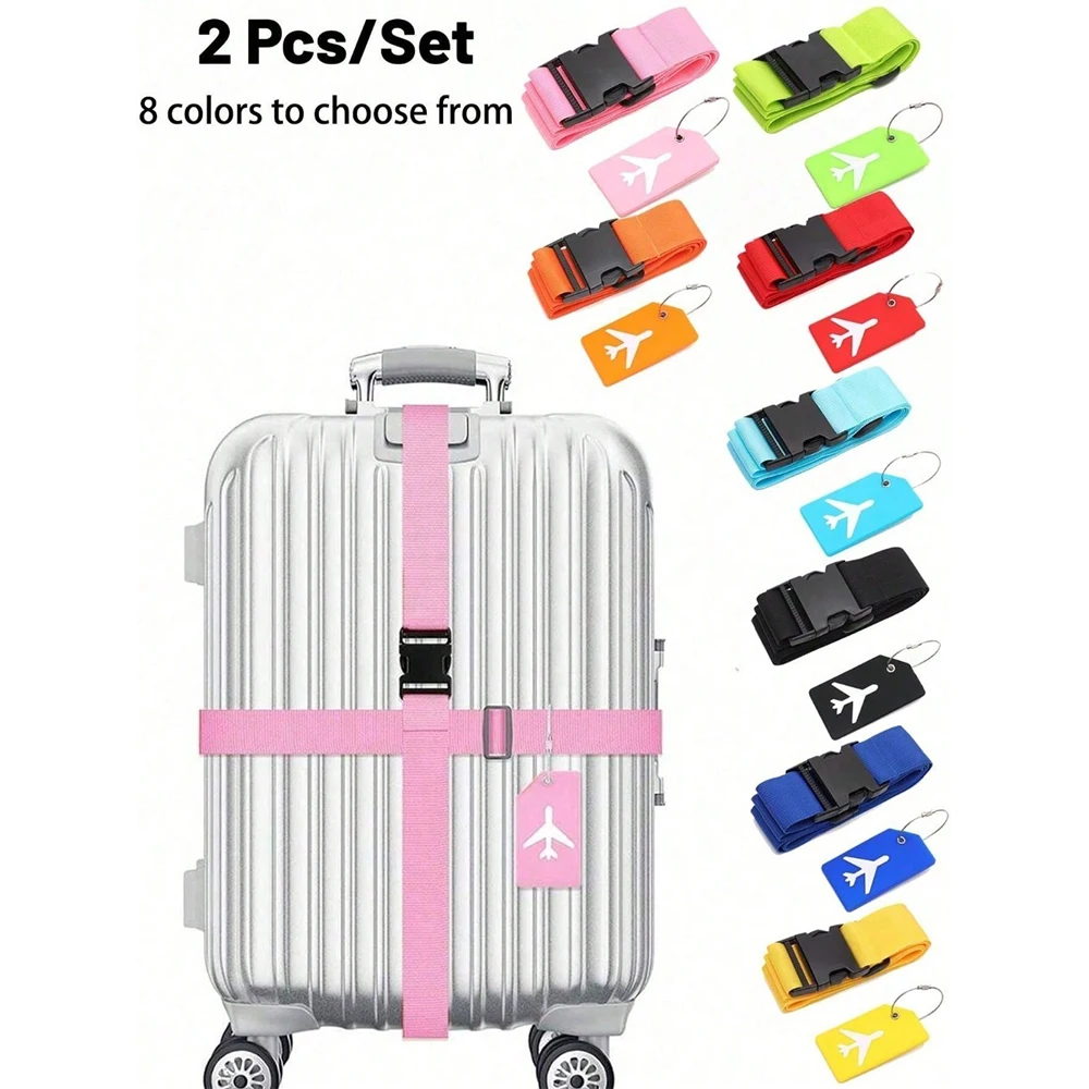 Travel Accessories International - 여행용 수하물 스트랩 세트와 수하물 태그