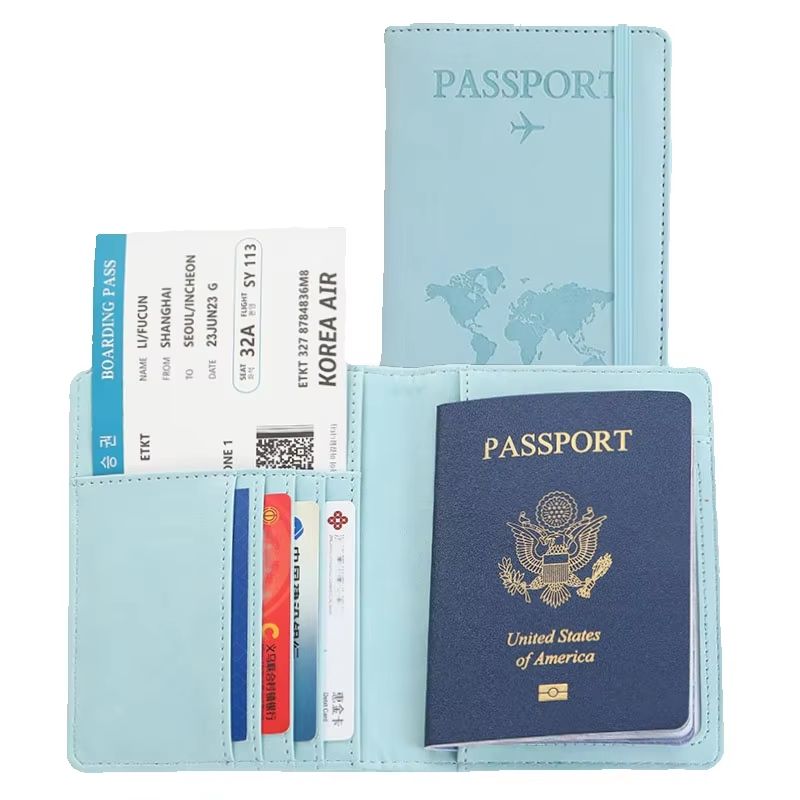 Travel Accessories Plane - 연인 세계지도 여권 커버 핫 스탬핑