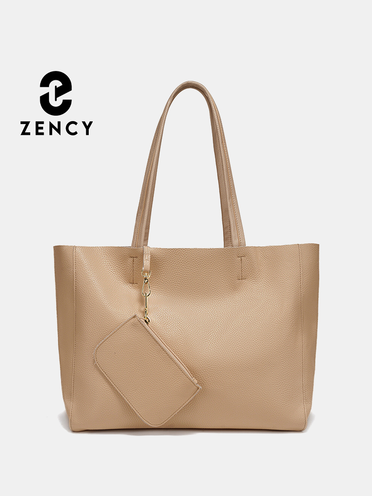 Travel Accessories Tech - Zency 정품 가죽 대형 토트 백