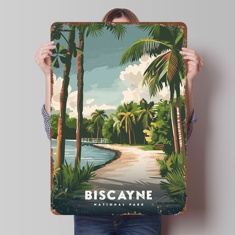 Travel Accessories For Europe - 비스케인 국립공원 여행 포스터 맞춤형 빈티지