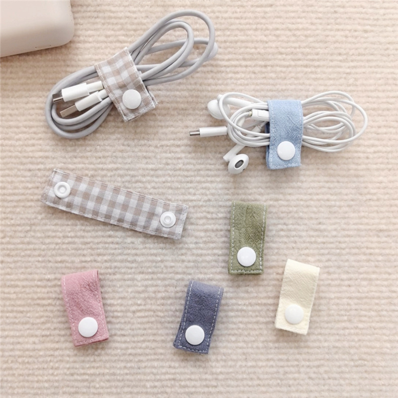 Cable Organizer Travel - 패브릭 케이블 정리대, 재사용 가능한 데이터
