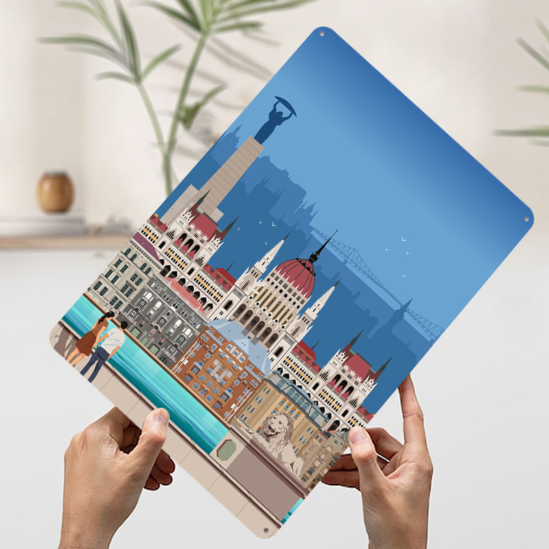 부다페스트 여행 프린트 틴플레이트 포스터 맞춤형 벽 장 - Travel Accessories For Europe 리뷰 및 가격