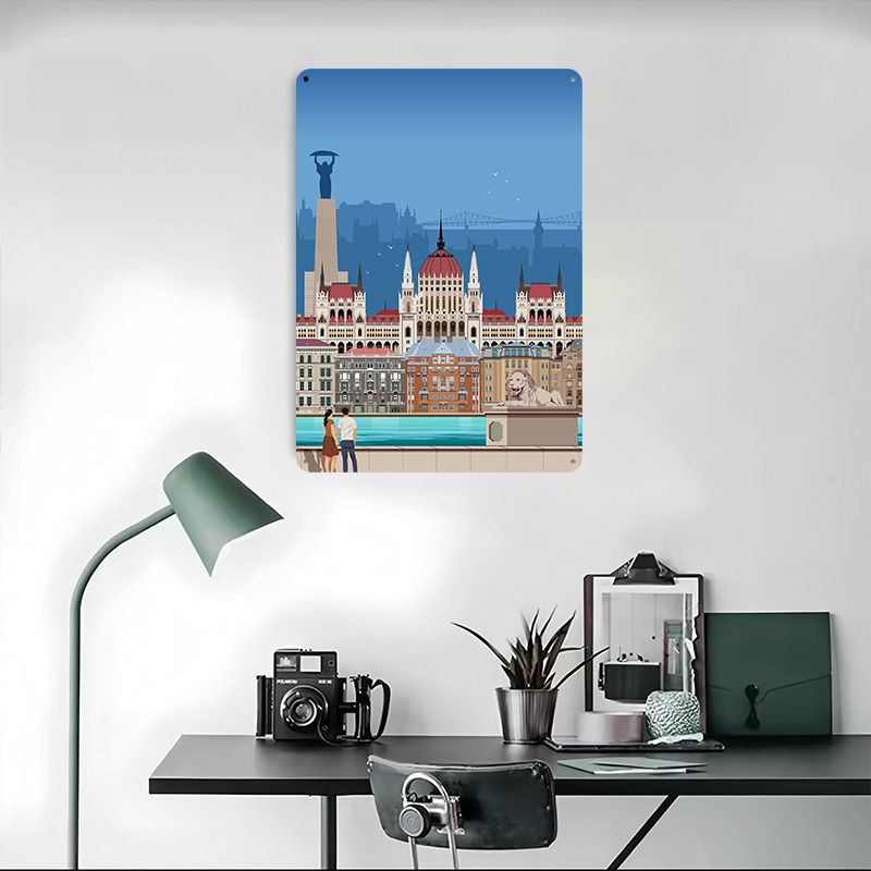 부다페스트 여행 프린트 틴플레이트 포스터 맞춤형 벽 장 - Travel Accessories For Europe 리뷰 및 가격