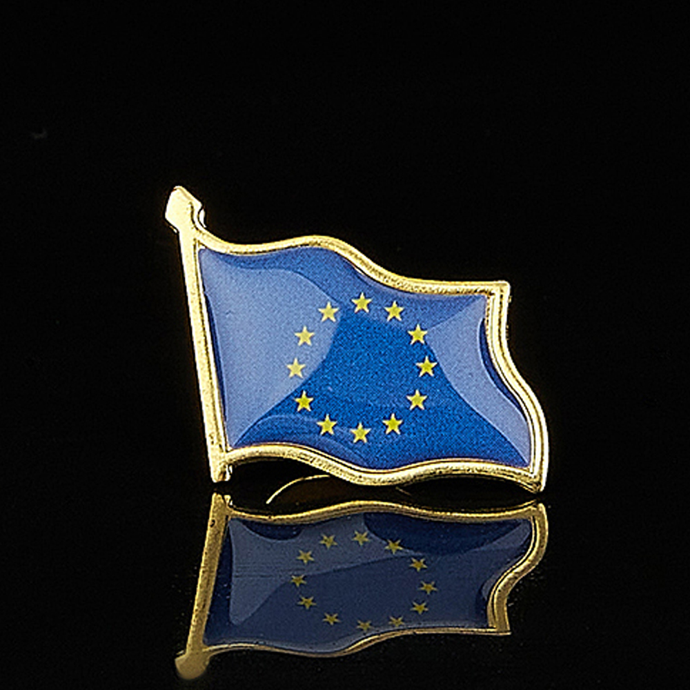 유럽 연합 애국주의 배지, 금도금 흔들며 깃발 라펠 핀 - Travel Accessories For Europe 리뷰 및 가격