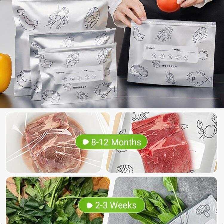 90개 다양한 크기의 재사용 가능 알루미늄 호일 보관  - Reusable Zip Bag 리뷰 및 가격