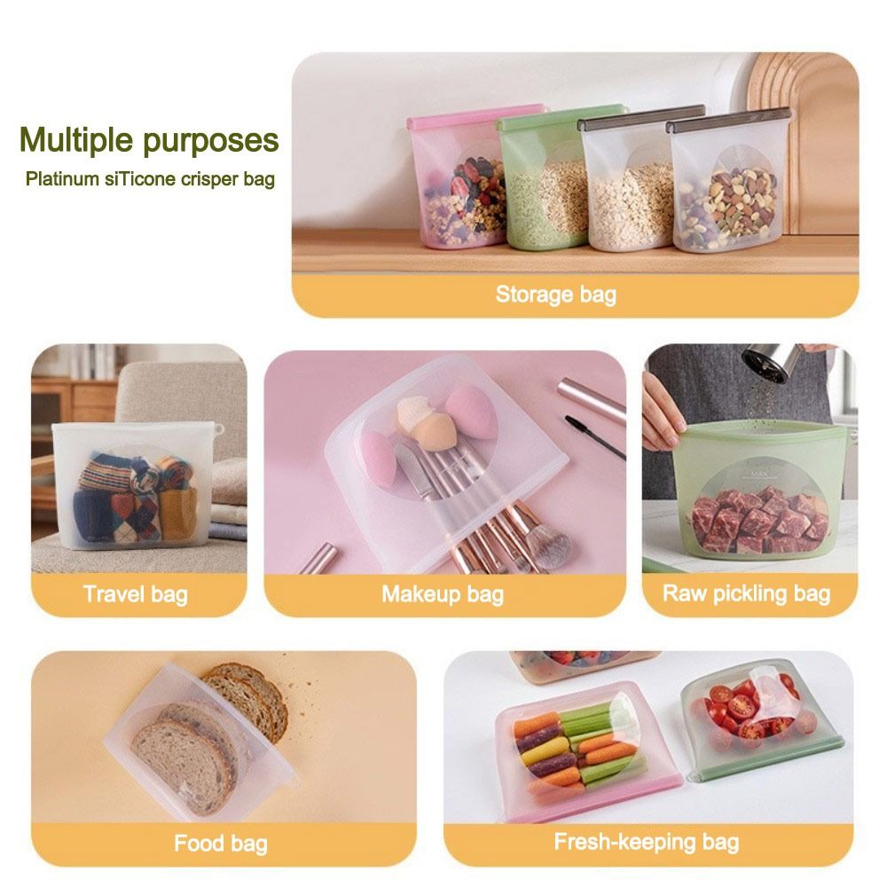 실리콘 식품 보존 백 방습 신선도 유지 식품 포장 백  - Reusable Zip Bag 리뷰 및 가격
