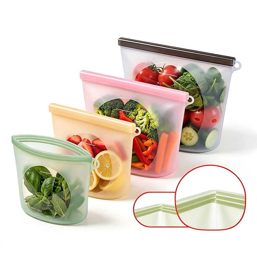 실리콘 식품 보존 백 방습 재사용 가능 식품 포장 백  - Reusable Zip Bag 리뷰 및 가격