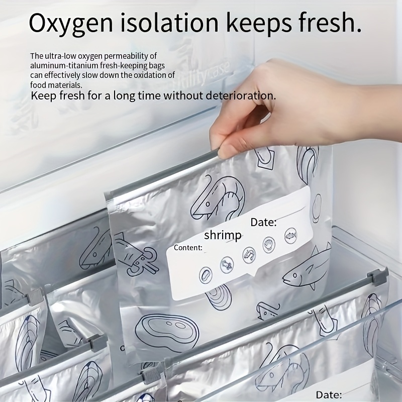 10/60개 알루미늄 호일 보관 가방 냉동실 밀폐 정리 - Reusable Zip Bag 리뷰 및 가격