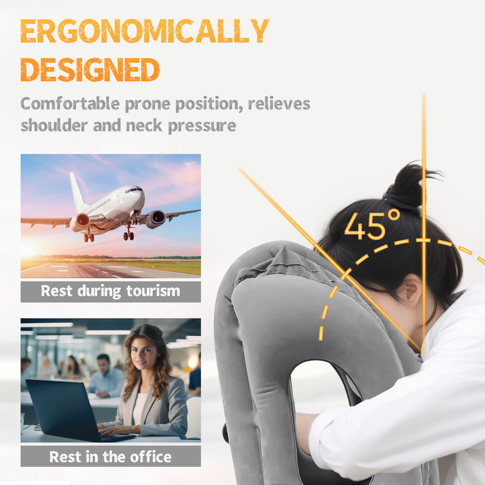 1pc 풍선 여행 베개, 특허받은 밸브 디자인의 비행기 - Travel Accessories Plane 리뷰 및 가격