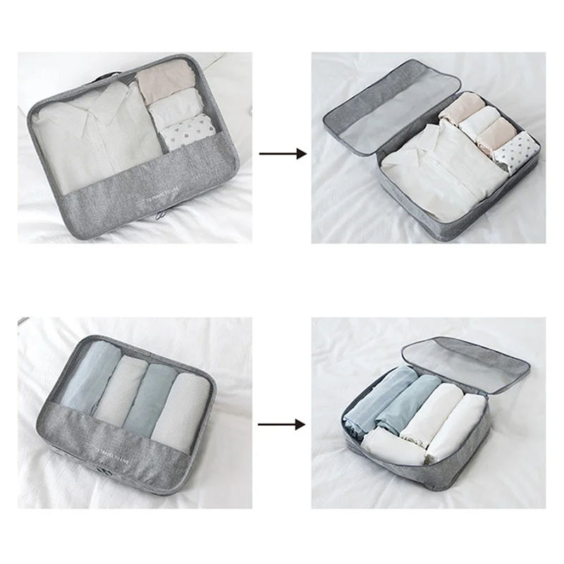 남녀공용 7종 여행용 짐 정리 큐브 세트, 방수 러기지 - Travel Accessories Packing Cubes 리뷰 및 가격