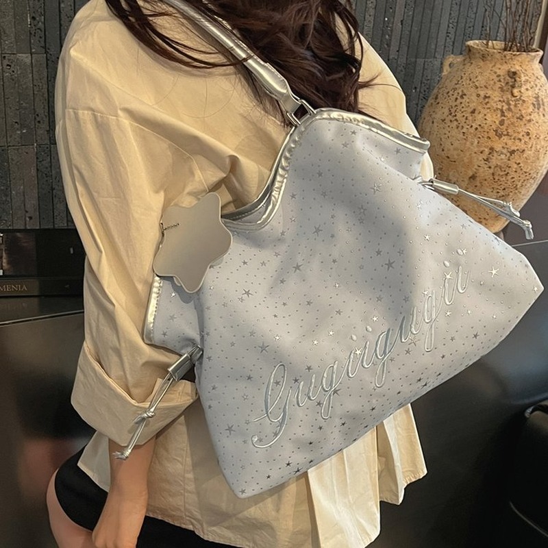 여성 스타 패턴 숄더 토트백 대용량 캐주얼 호보 핸드백 - Travel Accessories Tech 리뷰 및 가격