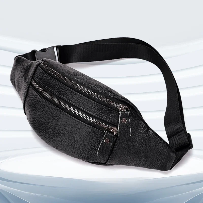 정품 가죽 남성용 허리 가방 다기능 가슴 가방 크로스바 - Travel Accessories Tech 리뷰 및 가격