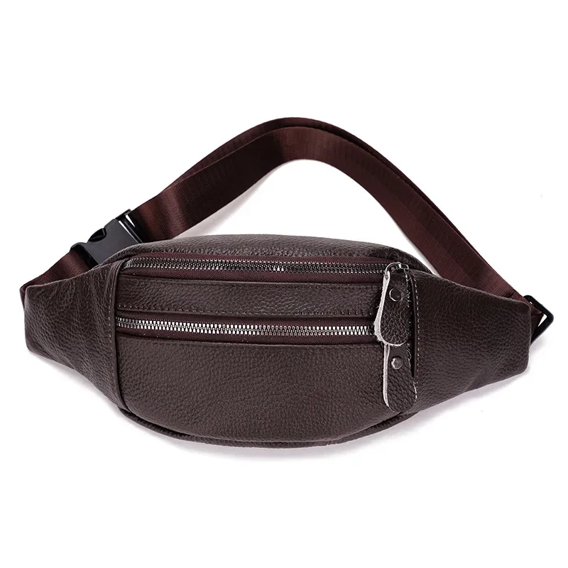 정품 가죽 남성용 허리 가방 다기능 가슴 가방 크로스바 - Travel Accessories Tech 리뷰 및 가격