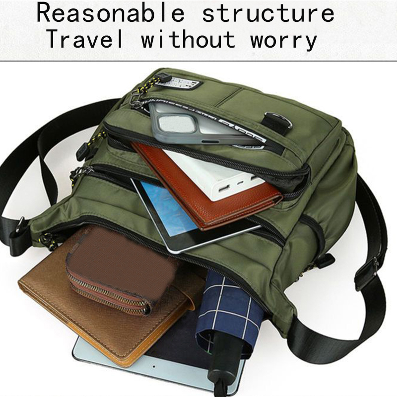 남성용 비즈니스 크로스바디 백 다층 포켓 조절 가능한  - Travel Accessories Tech 리뷰 및 가격