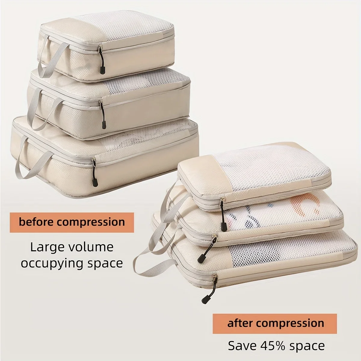 3피스 여행용 압축 포장 큐브, 여행용 가방 수하물 정 - Travel Accessories Packing Cubes 리뷰 및 가격