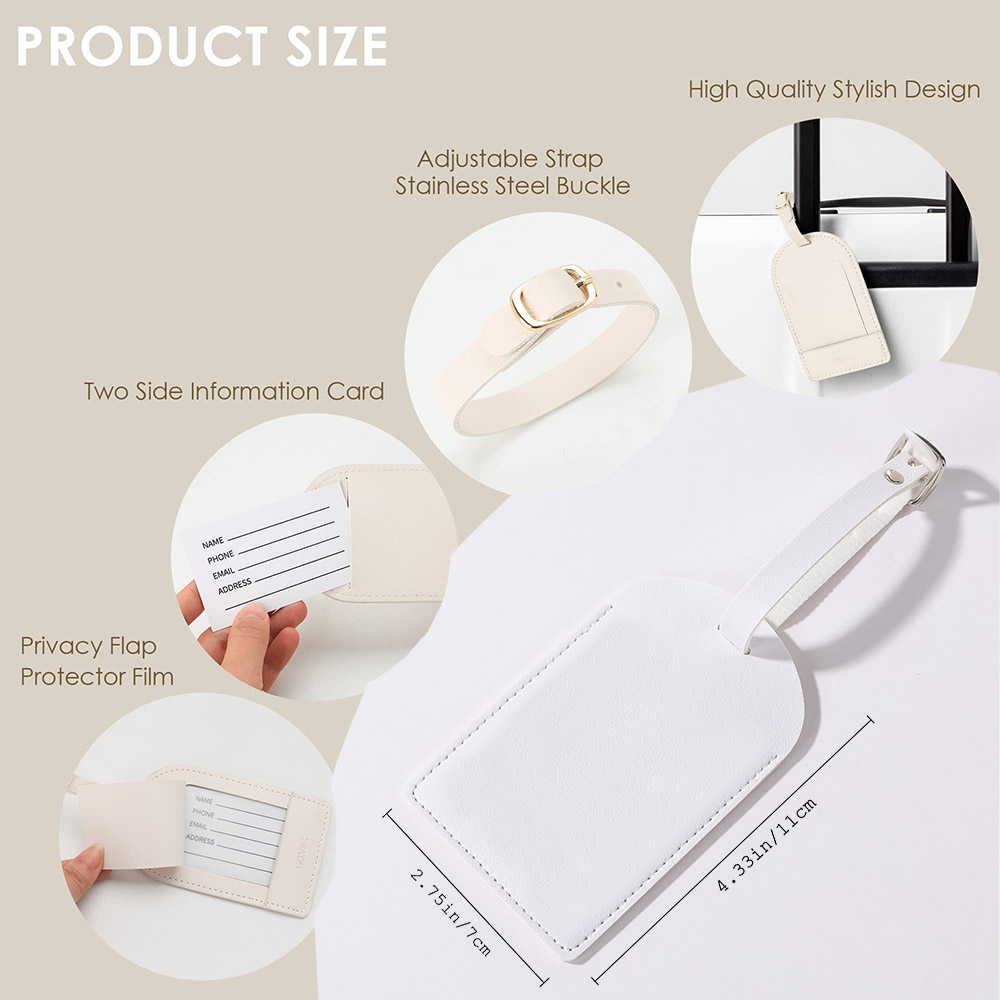 맞춤형 PU 가죽 수하물 이름 태그, 여행 가방 라벨  - Luggage Tag Leather 리뷰 및 가격