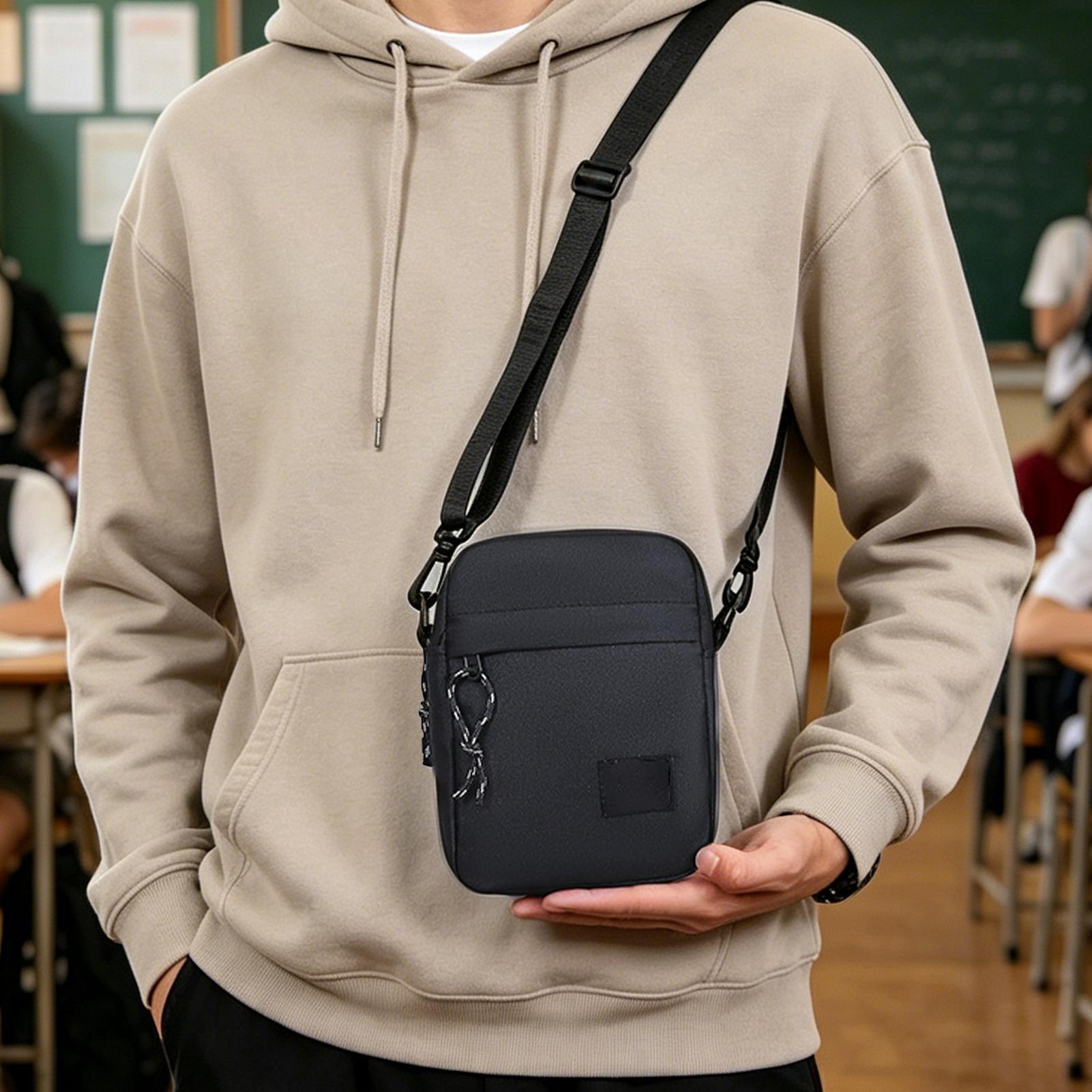 남성용 컴팩트 숄더백 패션 캐주얼 메신저 슬링백 여행  - Travel Accessories Tech 리뷰 및 가격