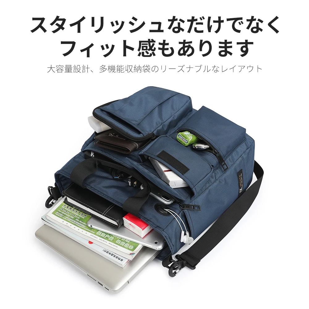 남성용 메신저 숄더백, 이어폰 구멍이 있는 방수 가방, - Travel Accessories Tech 리뷰 및 가격