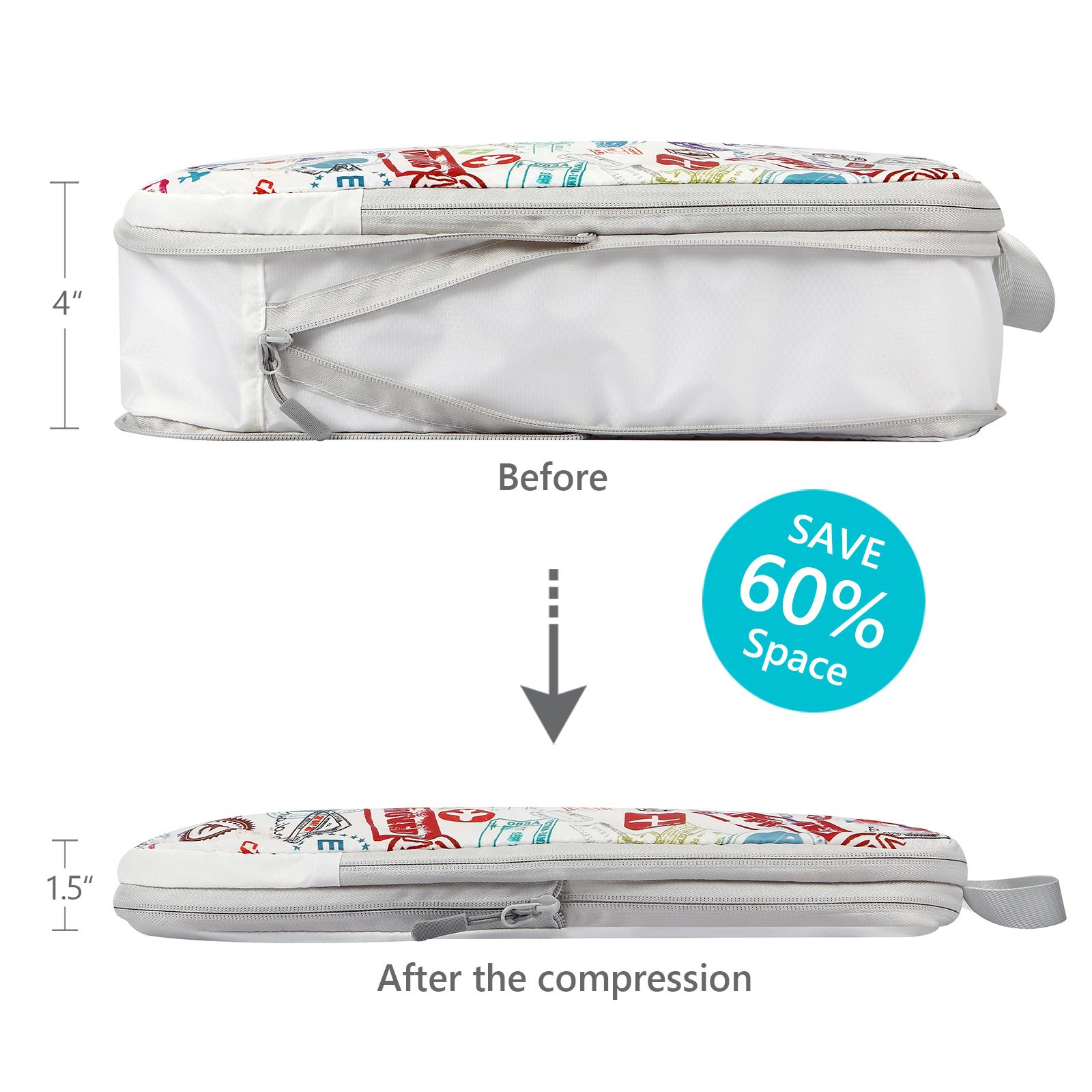 4/6PCS 여행 압축 포장 큐브 수하물 주최자 액세서 - Travel Accessories Packing Cubes 리뷰 및 가격