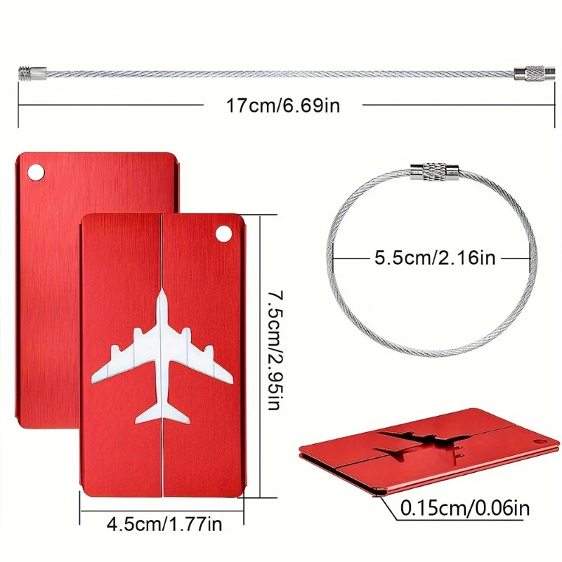 알루미늄 합금 여행용 러기지 태그, 수하물 태그, 이름 - Travel Accessories Plane 리뷰 및 가격