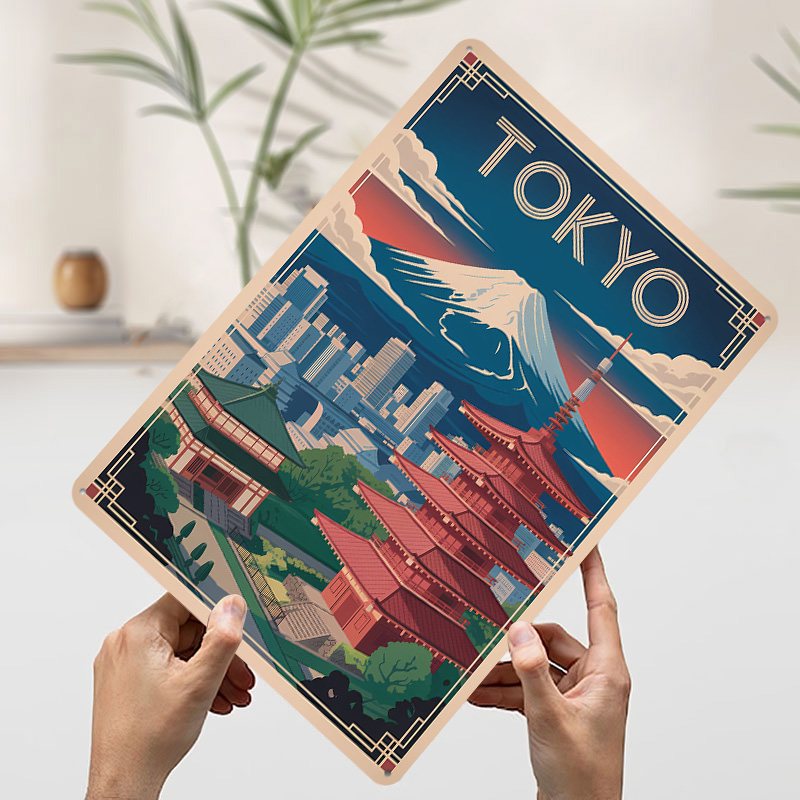 도쿄 여행과 후지산 금속 포스터, 맞춤형 벽 장식, 레 - Travel Accessories For Europe 리뷰 및 가격