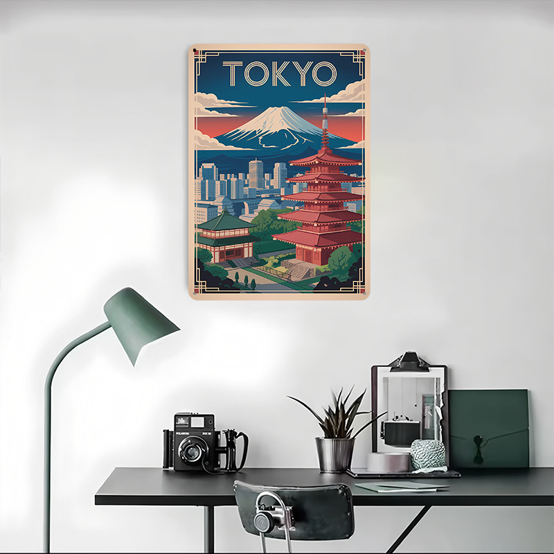 도쿄 여행과 후지산 금속 포스터, 맞춤형 벽 장식, 레 - Travel Accessories For Europe 리뷰 및 가격