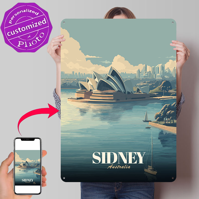 시드니 오페라 하우스 여행 포스터 레트로 3D 프린팅  - Travel Accessories Sydney 리뷰 및 가격