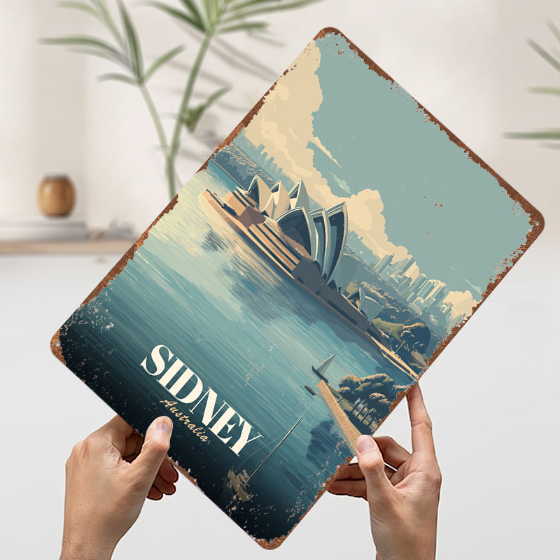 시드니 오페라 하우스 여행 포스터 레트로 3D 프린팅  - Travel Accessories Sydney 리뷰 및 가격