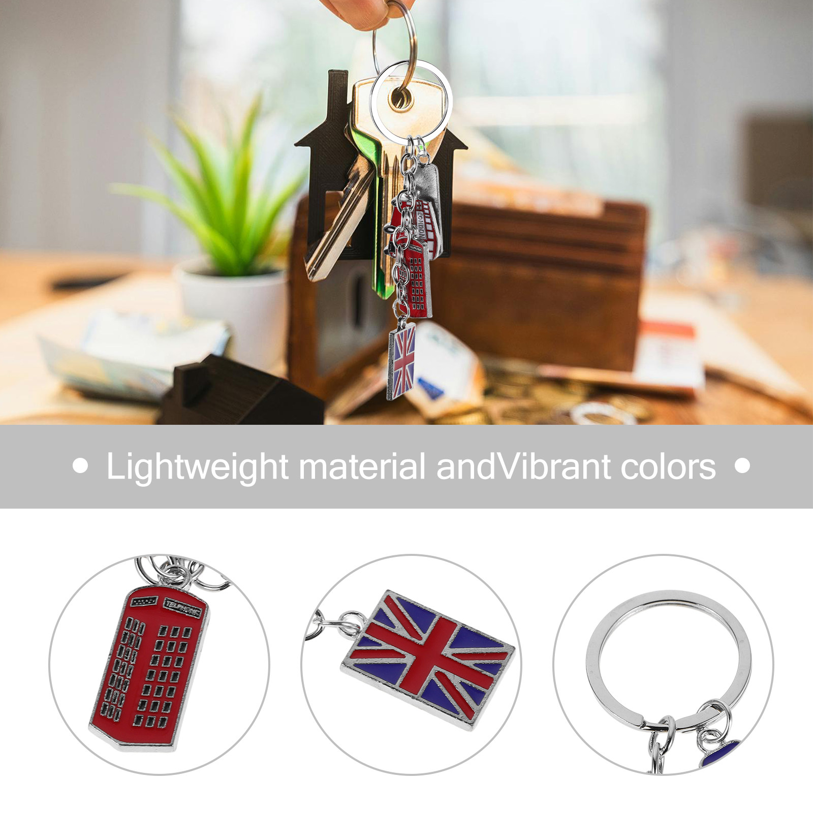 영국 국기 키체인 5개 세트, 런던 기념품, 영국 여행 - Travel Accessories London 리뷰 및 가격