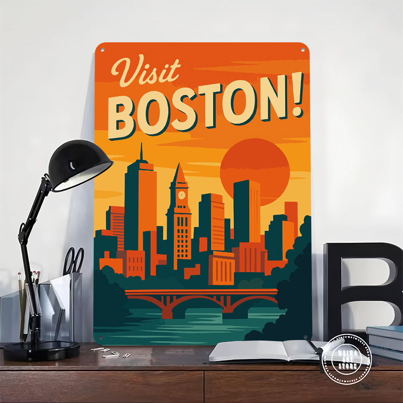 보스턴 빈티지 여행 금속 포스터 팬들을 위한 완벽한 선 - Travel Accessories For Europe 리뷰 및 가격