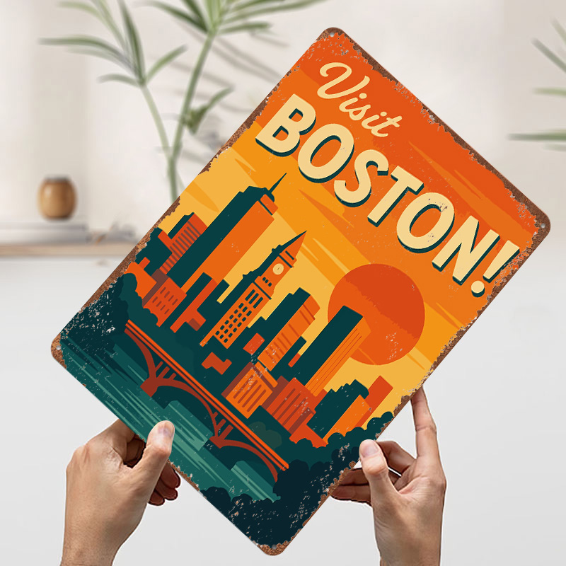 보스턴 빈티지 여행 금속 포스터 팬들을 위한 완벽한 선 - Travel Accessories For Europe 리뷰 및 가격