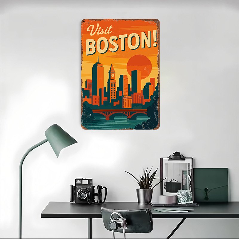 보스턴 빈티지 여행 금속 포스터 팬들을 위한 완벽한 선 - Travel Accessories For Europe 리뷰 및 가격